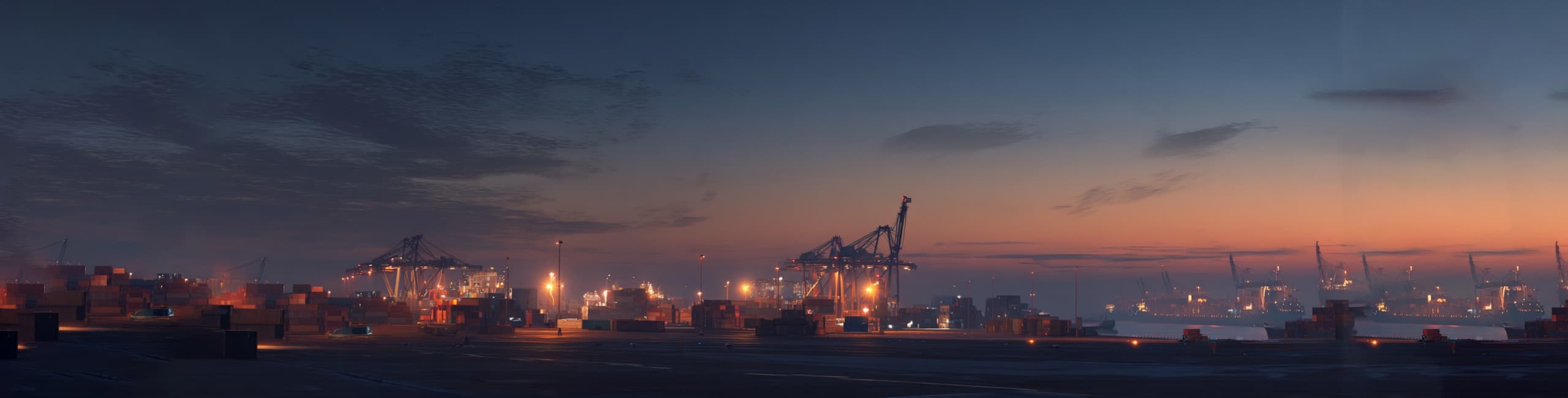 background night port